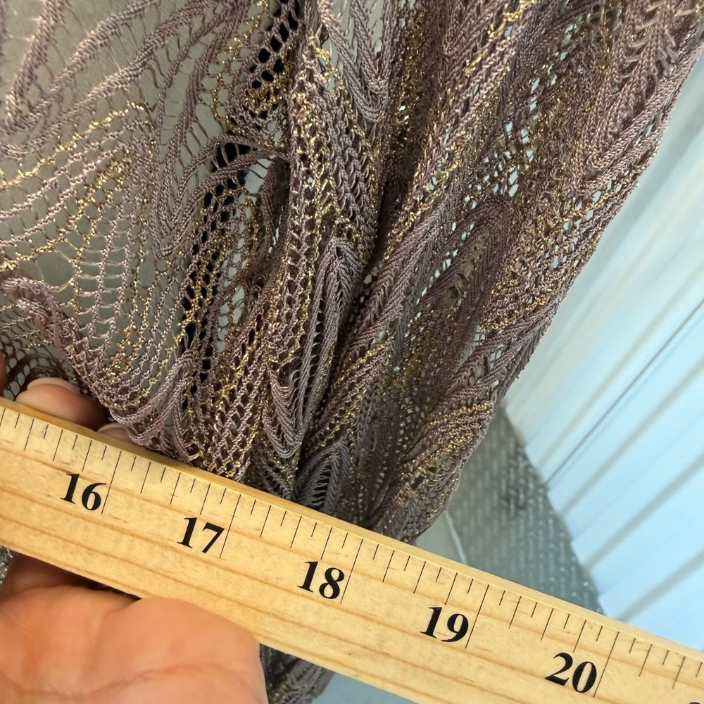 Elif for Jordan Taylor Swim Cover Up Women Size M Bronze Excellent Metallic Knit - Picture 7 of 7